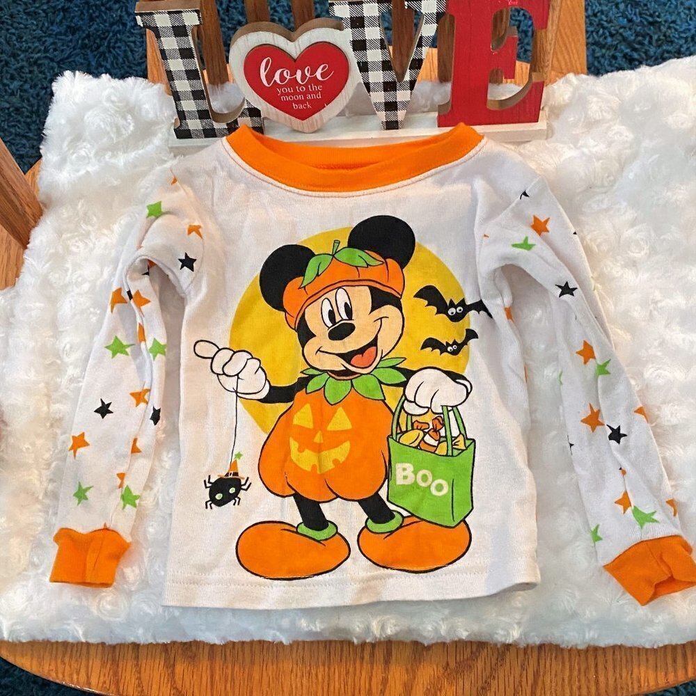Mickey Mouse Pumpkin/Boo Long Sleeve Shirt